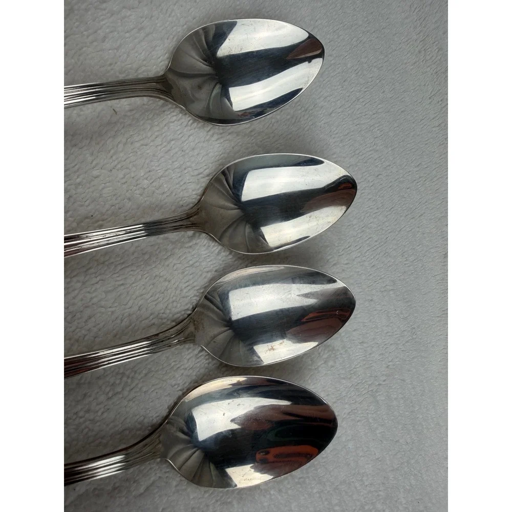 Lot of 4 Oneida USA silver plate soup spoon tablespoon size in Balmoral Pattern